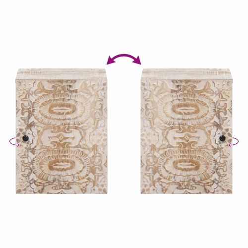 Окачен шкаф за баня със съхранение Бяло 38 x 33,5 x 48 см