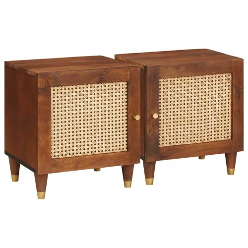 Нощен шкаф 2 pcs Кафяво 40 x 33,5 x 46 см