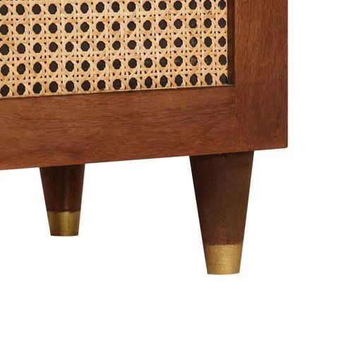 ТВ шкаф с рафт Кафяво 105 x 33,5 x 46 см Солидно мангово дърво