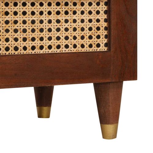 ТВ шкаф с рафт Кафяво 70 x 33,5 x 46 см Солидно мангово дърво