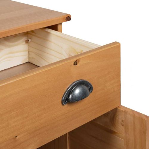 Шкаф за баня с рафт VIGO Кафяв и меден кафяв 68 x 34 x 80 см