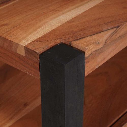 ТВ шкаф с чекмедже Кафяво 110 x 30 x 40 cm Акациево дърво масив