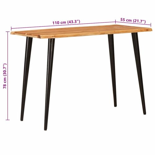 Трапезни маси Кафяв и черен 110 x 55 x 78 см