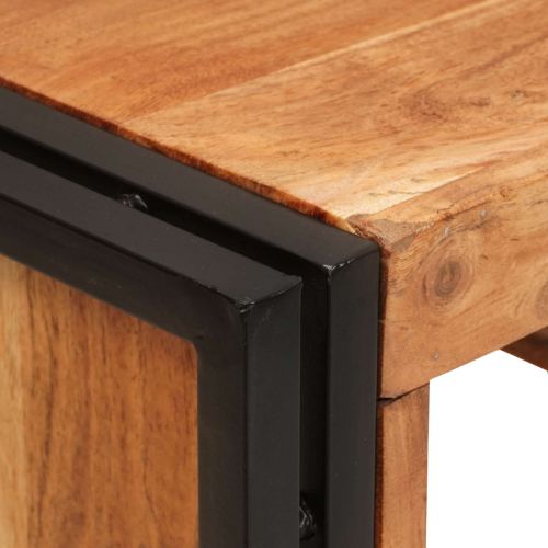 Винен рафт Кафяво 80 x 45 x 33 см Солидно акациево дърво