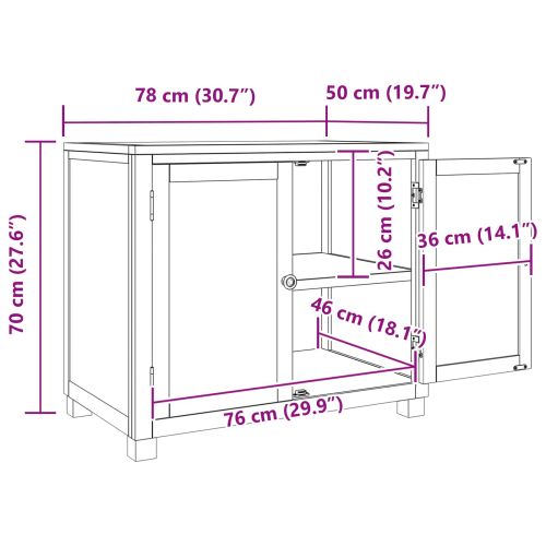 За шкафове с врата Кафяво 78 x 50 x 70 см Инженерно дърво