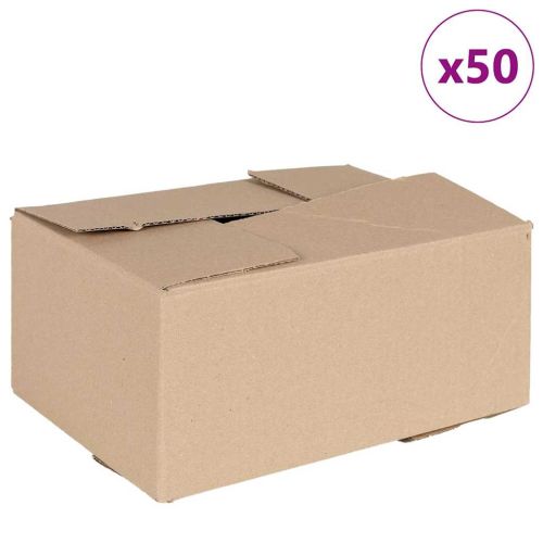 Сгъваема кутия 50 pcs Естествен 30 x 21,5 x 14 см Картон