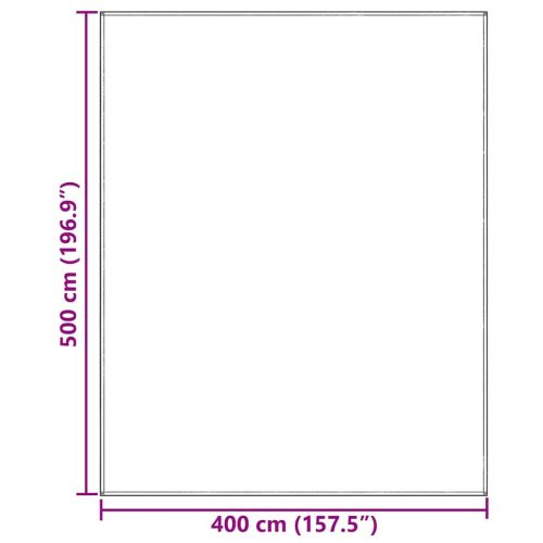Килим за палатка Синьо и сиво 500 x 400 см Полиетилен
