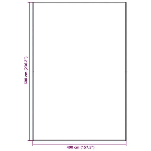 Килим за палатка Светлосиво 600 x 400 cm Полиетилен