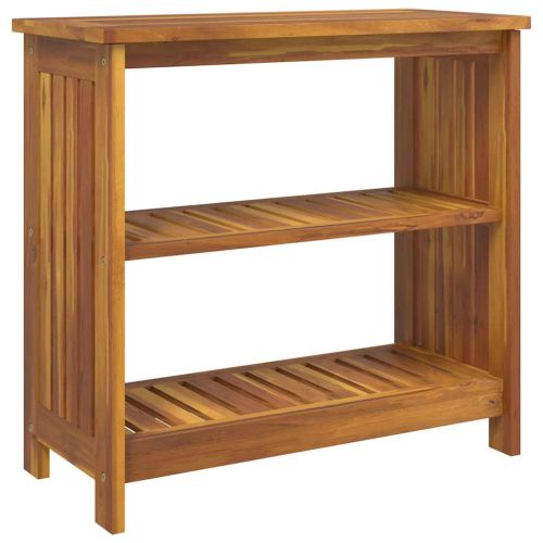 Градинско шкафче с рафт със съхранение Естествен 75 x 35 x 70см