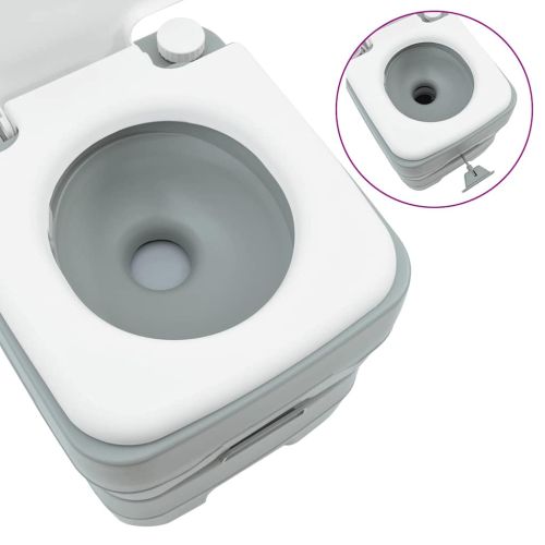 Къмпинг тоалетна Сив 41,5 x 36,5 x 42 см