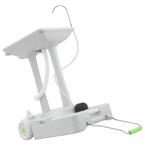 Стойка за измиване на ръце с колела за къмпинг Сив