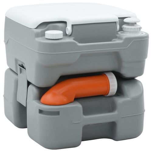 Къмпинг тоалетна Сив и бял 41,5 x 36,5 x 37,5 cm Полиетилен