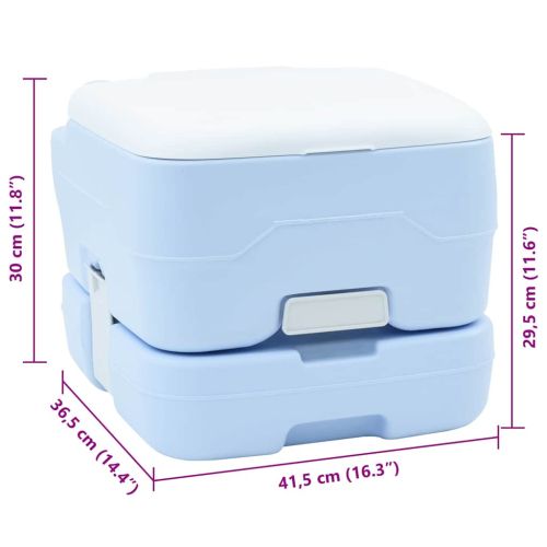 Къмпинг тоалетна Светлосиньо и бяло 41,5 x 36,5 x 30 cm