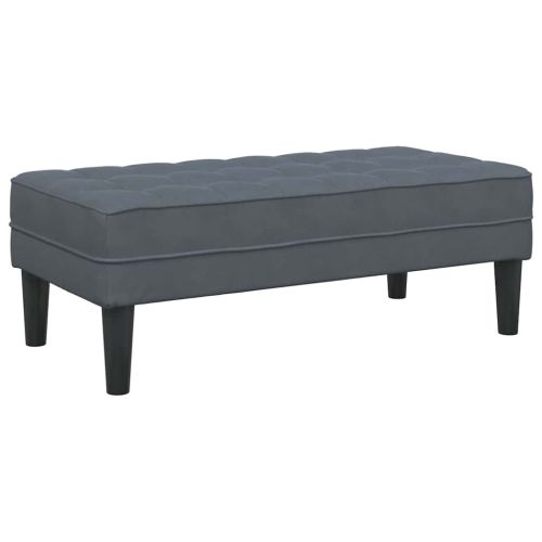 Пейка с възглавница Тъмен сив 113 x 57 x 39 см Кадифе