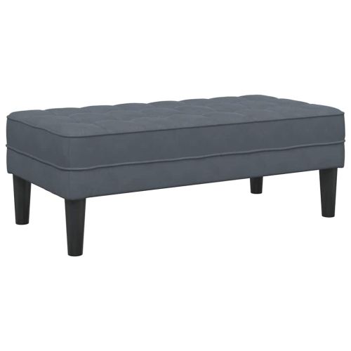 Пейка с възглавница Тъмен сив 113 x 57 x 39 см Кадифе