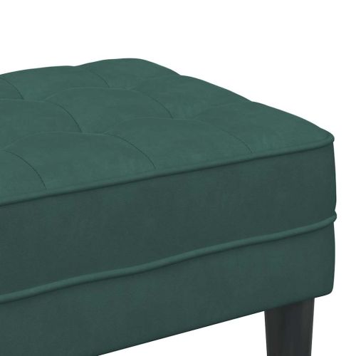 Пейка с възглавница Тъмен зелен 113 x 57 x 39 см Кадифе