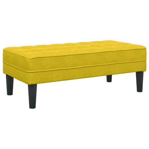 Пейка с възглавница Жълто 113 x 57 x 39 см Кадифе