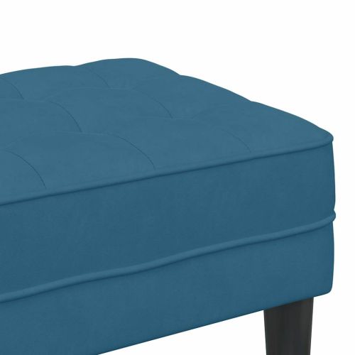 Пейка с възглавница Синьо 113 x 57 x 39 см Кадифе
