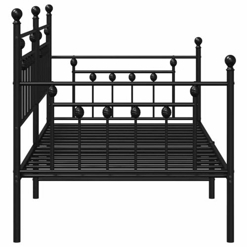 Рамка за легло за ден Черно 107 x 203 cm Стомана