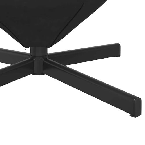 Стол яйце Черно 63 x 73 x 90 см Кадифе