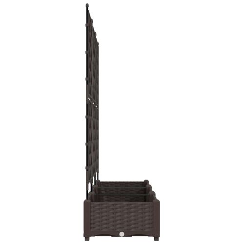 Градинска саксия 3 pcs Кафяво 120 x 40 x 125,5 см Пластмаса