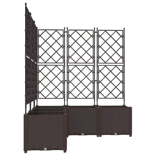 Градинска саксия 5 pcs Кафяво 120 x 120 x 143 см Пластмаса