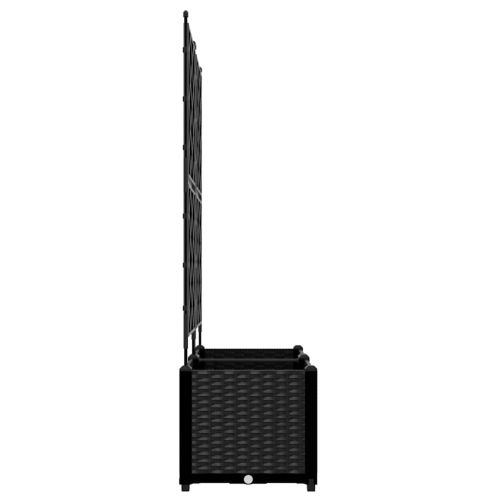Градинска саксия 2 pcs Черен 80 x 40 x 143 см Пластмаса