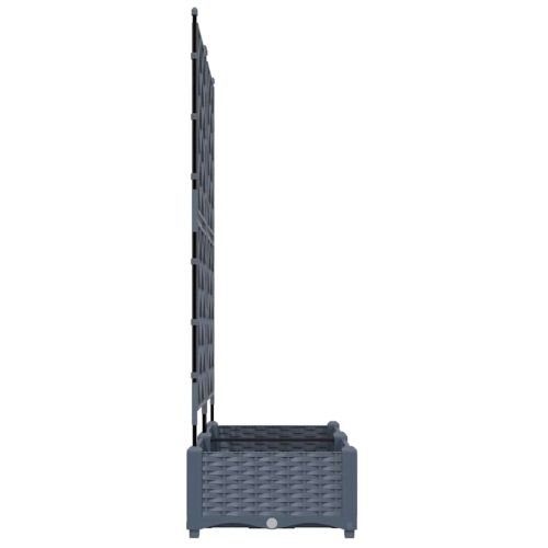 Градинска саксия 2 pcs Светло сиво 80 x 40 x 125,5 см Пластмаса