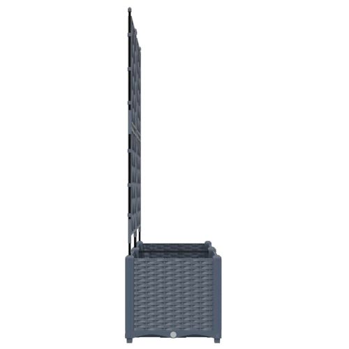 Градинска саксия 2 pcs Светло сиво 80 x 40 x 143 см Пластмаса
