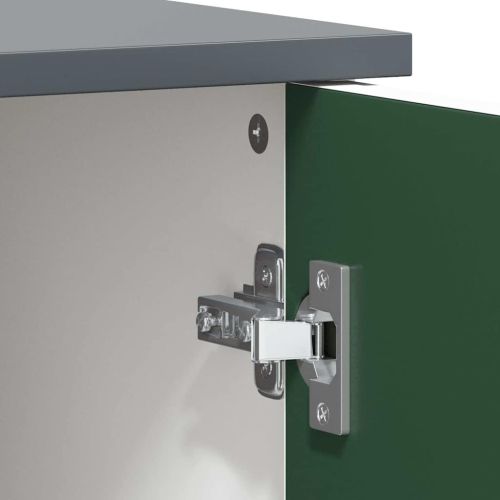 Шкаф с две врати и фронт на черна дъска ROROS Сив и бял