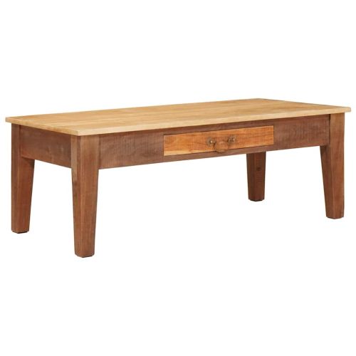 Масичка за кафе Кафяво 110 x 55 x 40 cm Солидно мангово дърво