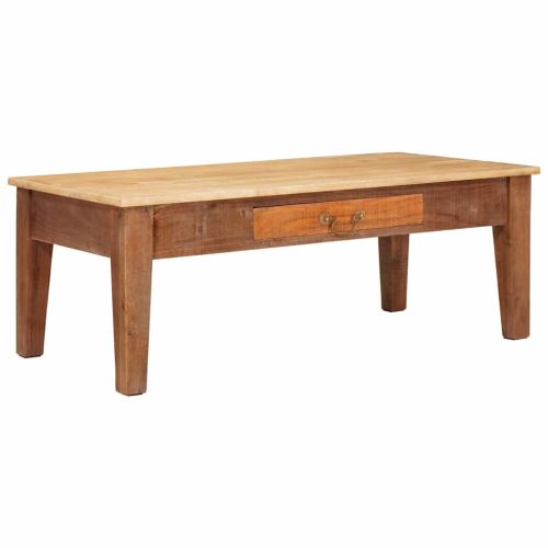 Масичка за кафе Кафяво 110 x 55 x 40 cm Солидно мангово дърво