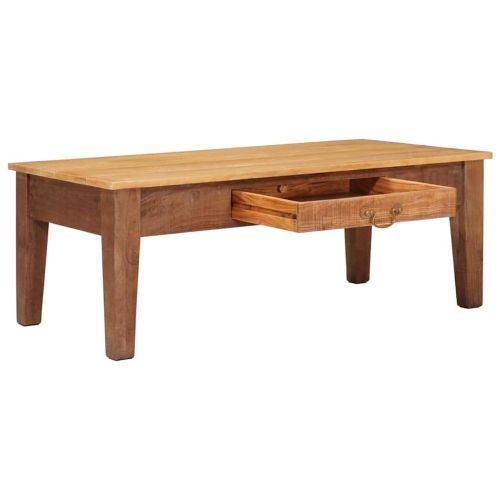 Масичка за кафе Кафяво 110 x 55 x 40 cm Солидно мангово дърво
