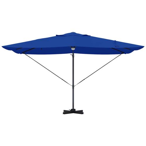 Плажен чадър Азурно син 351 x 250 x 253 см Полиестер и алуминий