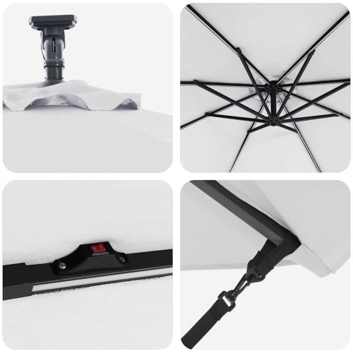 Плажен чадър Пясък 294 x 294 x 248 см Полиестер и алуминий