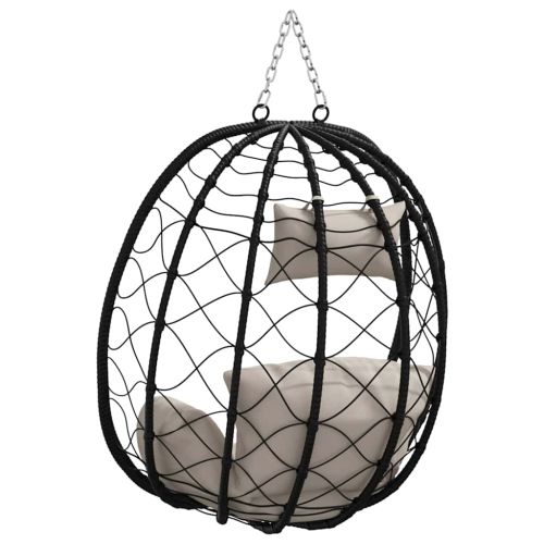 Висящ стол яйце Таупе 91,5 x 54,5 x 107 см полиратан