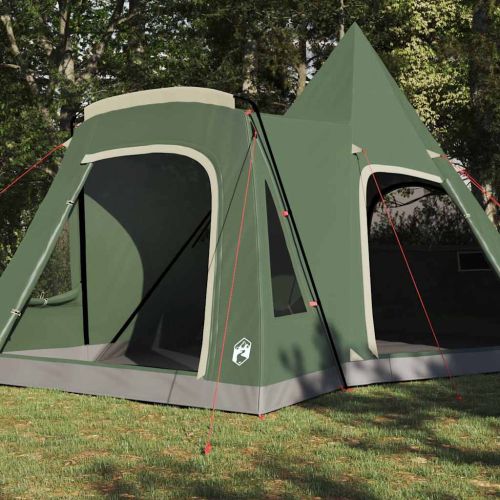 Тент тип Teepee за 5 души с покрив Зелен 545 x 450 x 295 см
