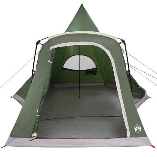 Тент тип Teepee за 5 души с покрив Зелен 545 x 450 x 295 см