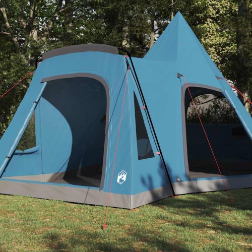 Тент тип Teepee за 5 души с покрив Синьо 545 x 450 x 295 см