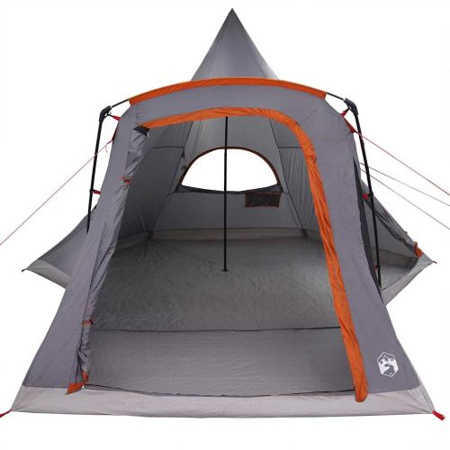 Тент тип Teepee за 5 души Сив и оранжев 545 x 450 x 295 см