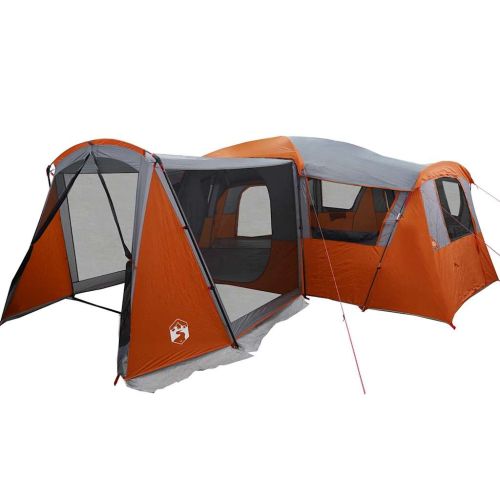Семейна палатка за 20 души Сив и оранжев 745 x 700 x 217 см