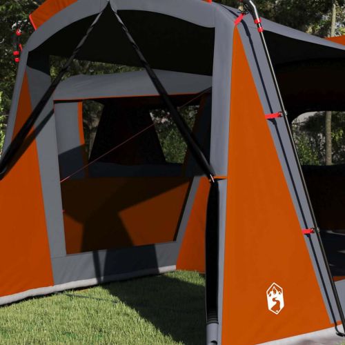 Семейна палатка за 20 души Сив и оранжев 745 x 700 x 217 см
