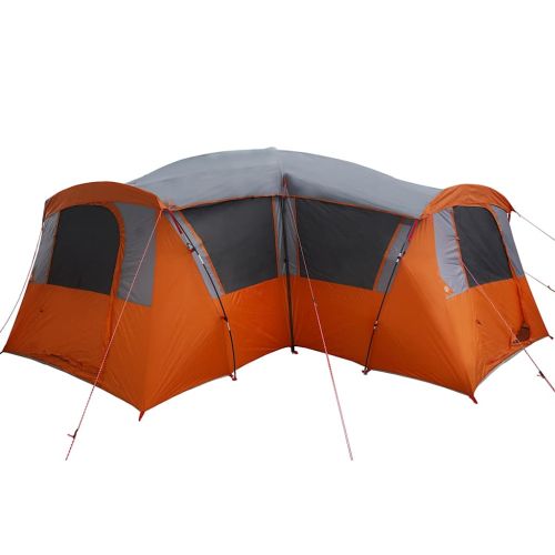 Семейна палатка за 20 души Сив и оранжев 745 x 700 x 217 см