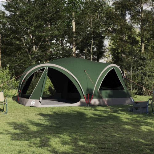 Семейна палатка за 10 души Зелен и сив 460 x 430 x 214 см