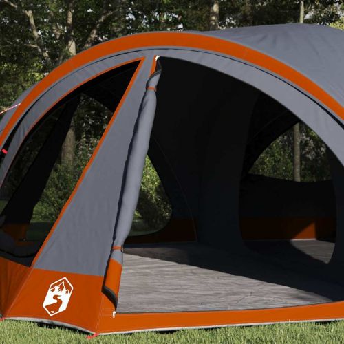 Семейна палатка за 10 души Сив и оранжев 460 x 430 x 214 см