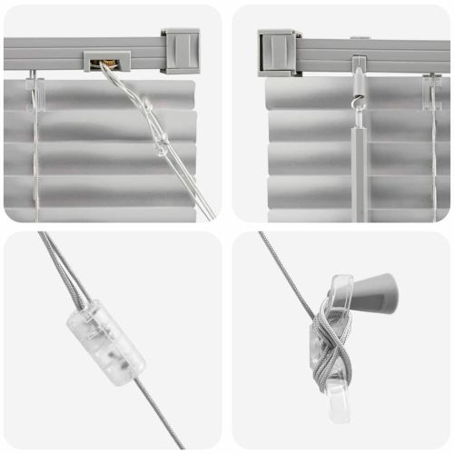 Вертикални щори Сребрист 130 x 55 см Алуминий