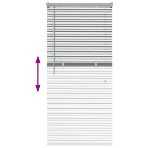 Вертикални щори Сребрист 130 x 65 см Алуминий