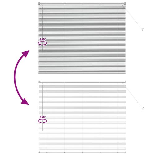 Вертикални щори Сребрист 130 x 155 см Алуминий