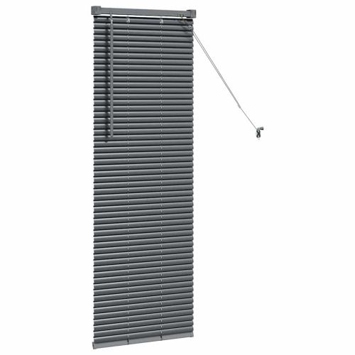 Вертикални щори Тъмен сив 130 x 40 см Алуминий