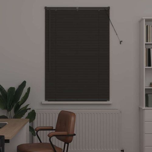 Вертикални щори Тъмен сив 130 x 90 см Алуминий